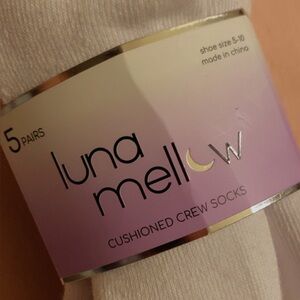 White Cushioned Crew Socks - 5 Pairs